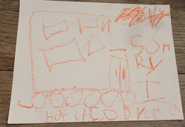 My  year old got in trouble for calling her bus driver a butt driver today so now were making an Im sorry I called you a butt driver card Surprised Hallmark didnt have this one covered