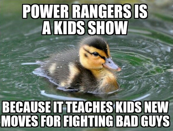 My  year old nephew just explained to me why Power Rangers is a kids show