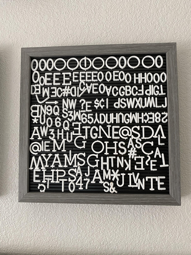 My -year-old son said he wanted to update my letterboard He did a great job capturing the spirit of 