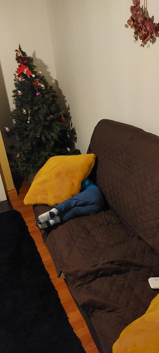 My  year old sonhiding