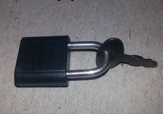 My  year old sons brilliant way to never lose the only key he has for this lock