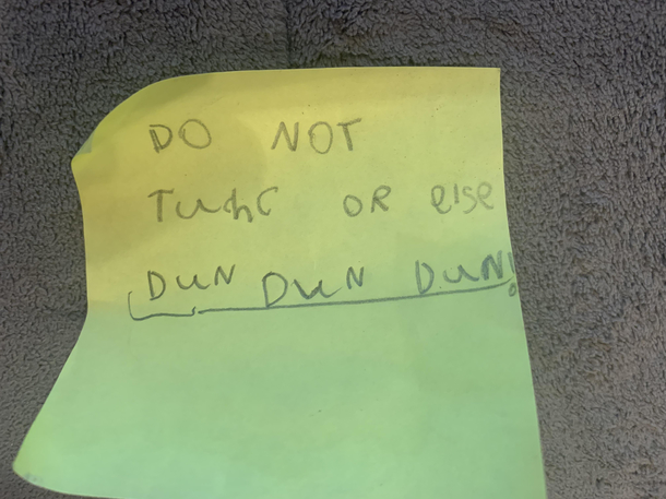 My Yo daughter wants me to put this on things only our family can touch