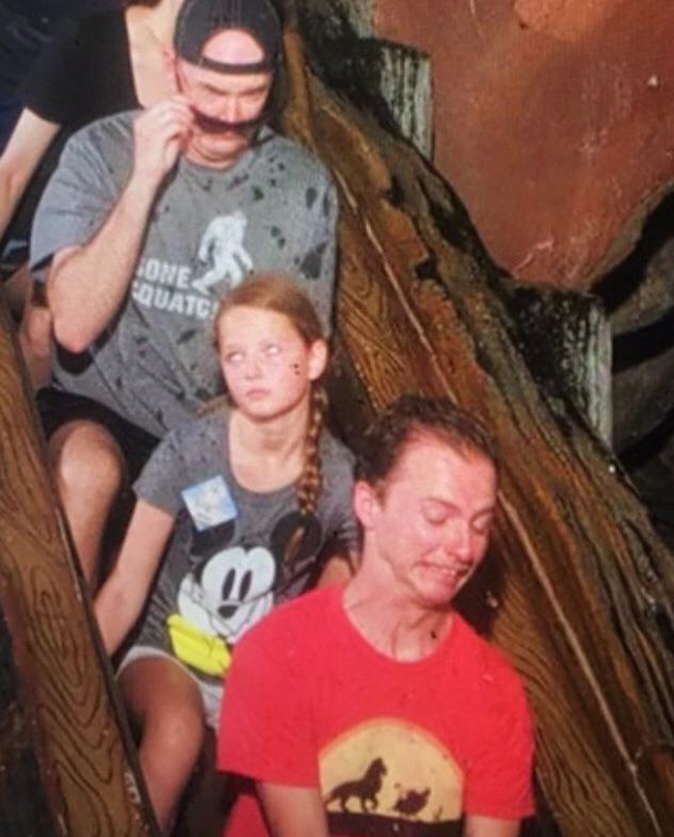 My youngest and oldest on Splash Mountain with me This pic always makes me laugh