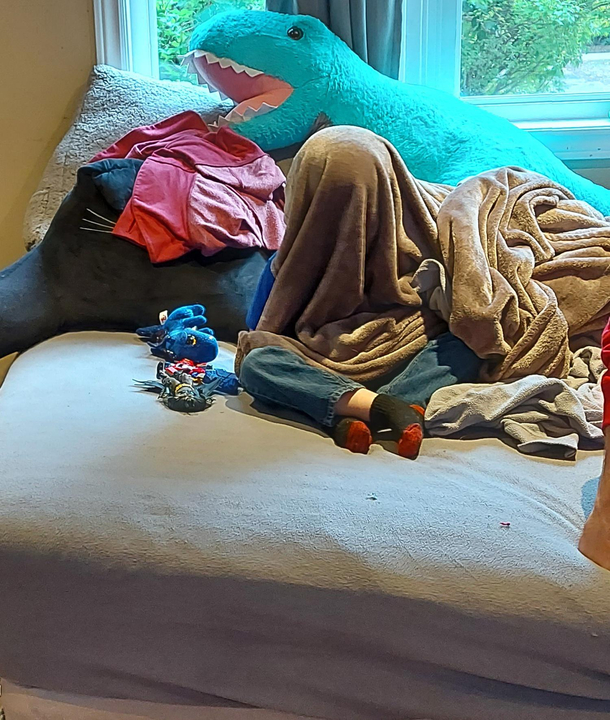 My  yr old is clearly the master of hide and seek
