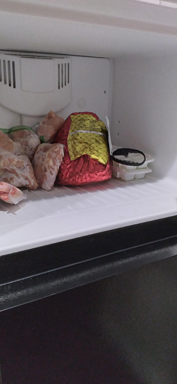My yr old Why is there an Iron Man helmet in your freezer
