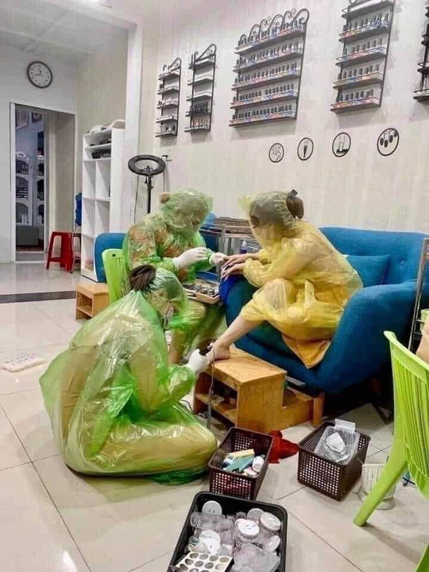 Nail salon in Vietnam