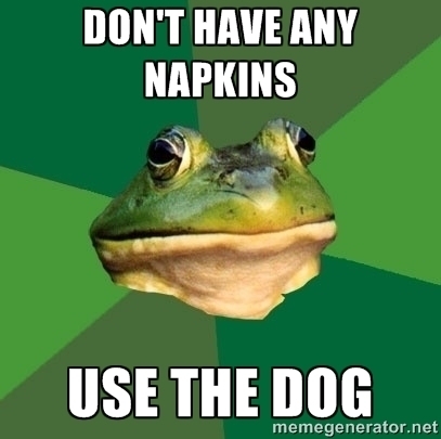 Napkin that comes on command