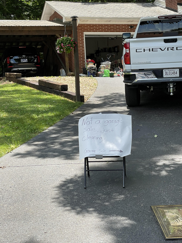 Neighbor got tired of old ladies stopping at the end of her driveway all morning