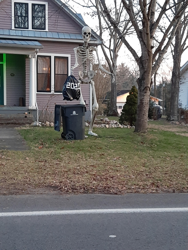 Neighbor just taking out the trash