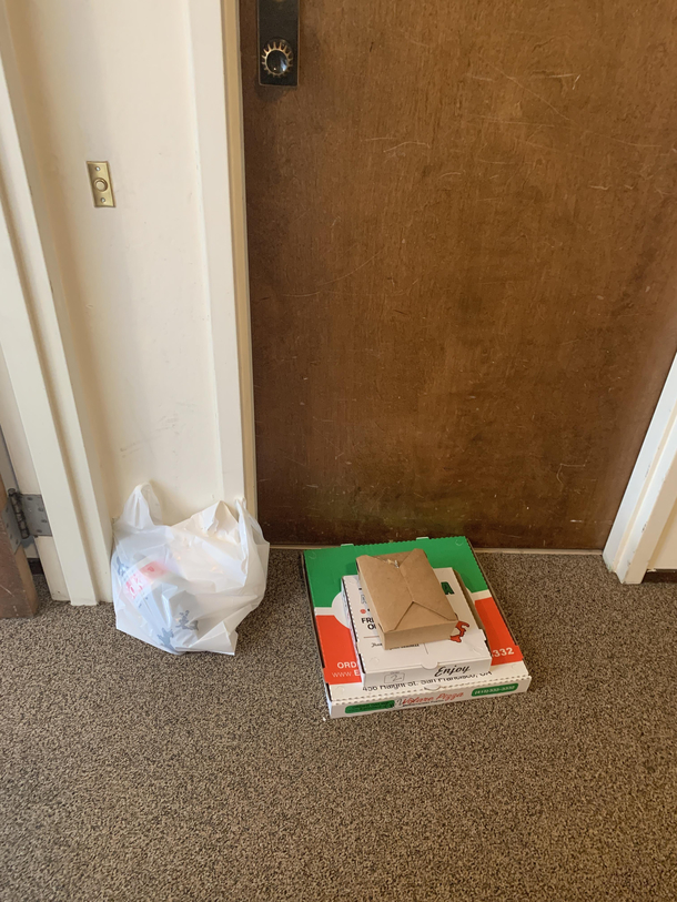 Neighbor orders pizza Friday night but passes out before delivery