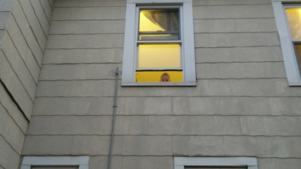 Neighbors sons name is Tommy hes literally a peeping Tom