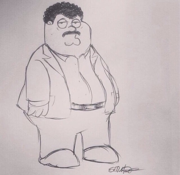 Neil DeGrasse Tyson posted this picture Seth MacFarlane drew for him