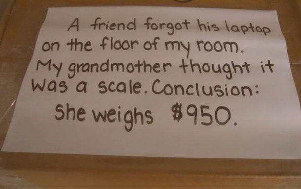 Never ask a woman what she weighs