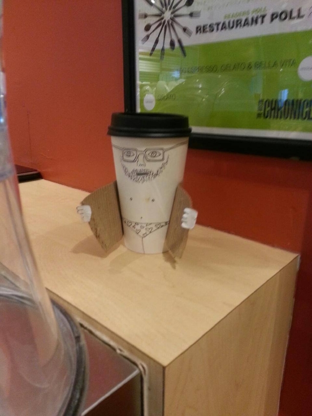 Never knew what was under that cup sleeve