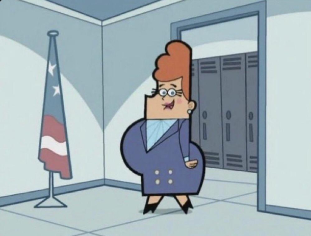 Never noticed how busty she was