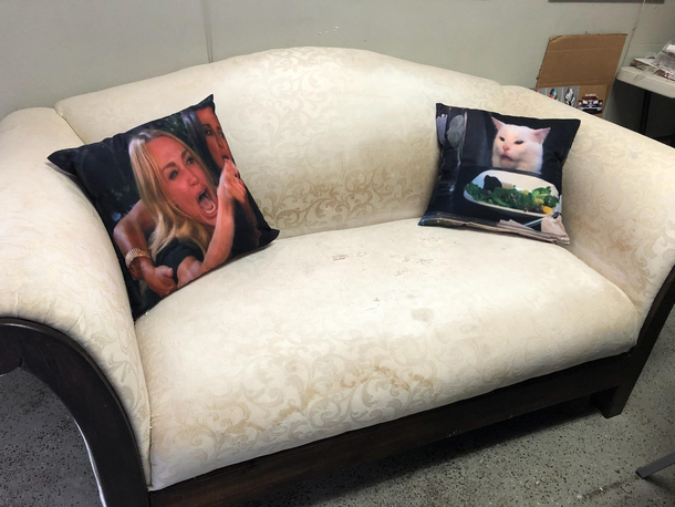 New break room couch