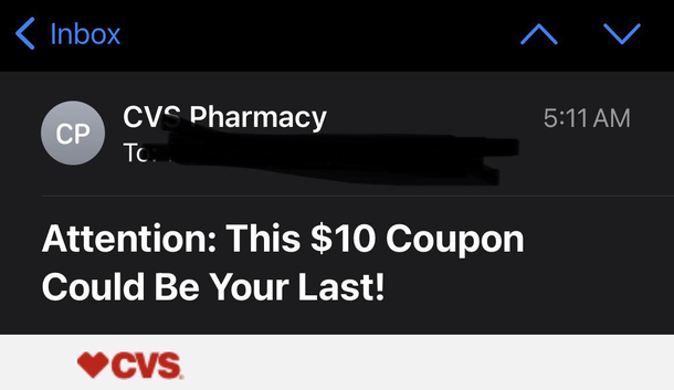 New CVS intimidation marketing