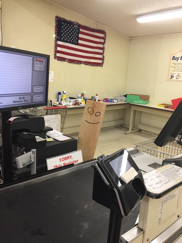 New employee at the register