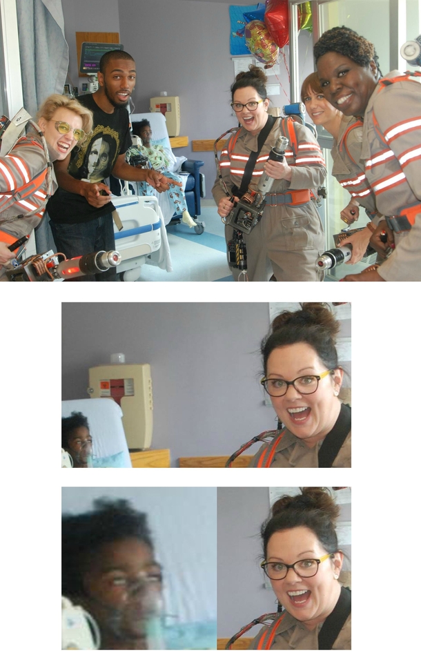 New Ghostbusters cast makes an appearance at a childrens hospital