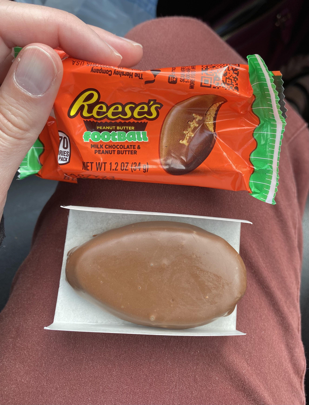 New Reeses football more like Falls Easter egg