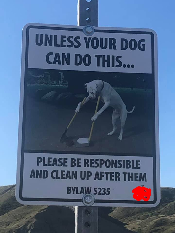 New signs up at my dog park