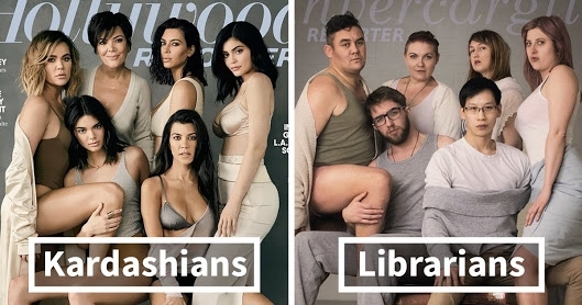 New Zealand librarians recreated a Kardashians photoshoot