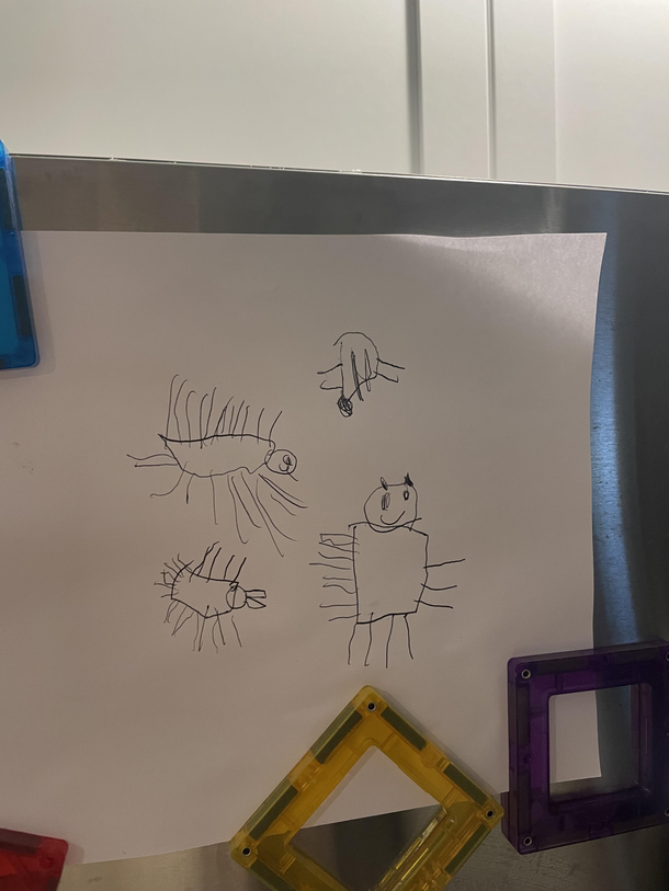 Nice drawing  how many legs do our pets have  year old idk but it feels like a lot