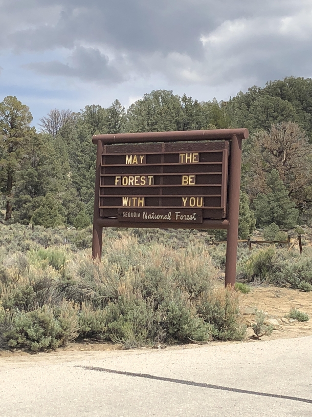Nice sign after backpacking for a weekend