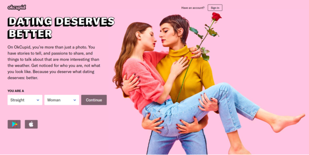 Nice to see that OkCupid has become accepting of four-armed women