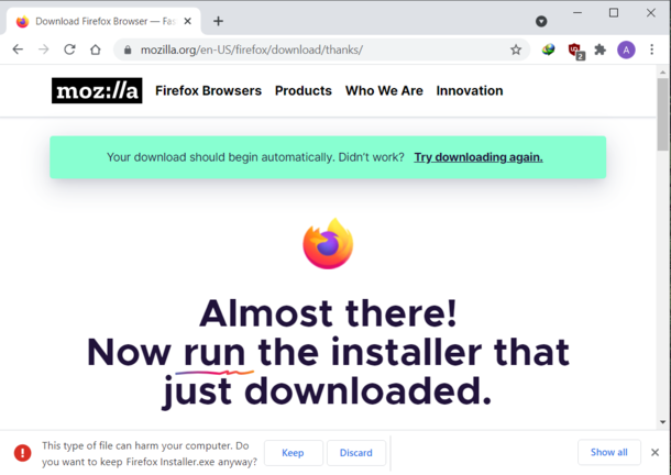 Nice try Google Chrome