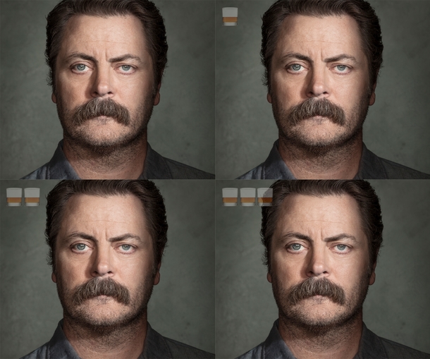 Nick Offerman after   amp  Glasses of Lagavulin