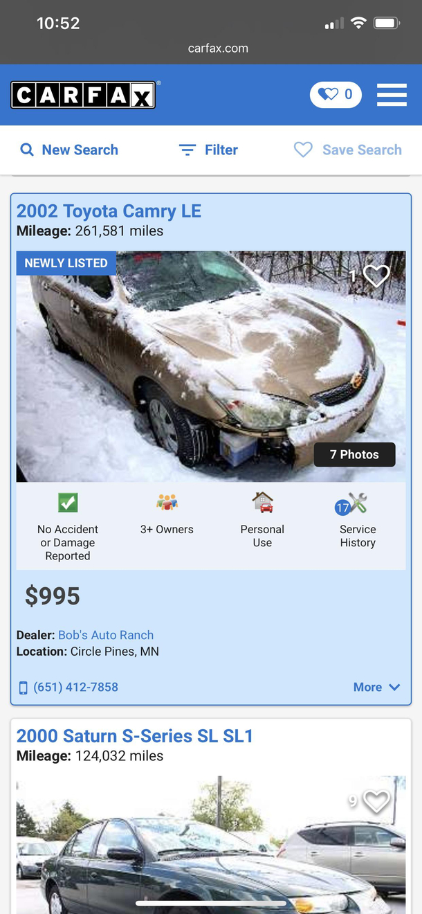 No accident or Damage Reported