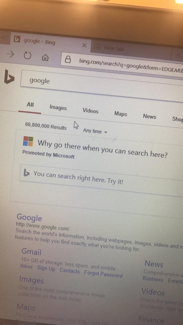 No Bing  fuck you 