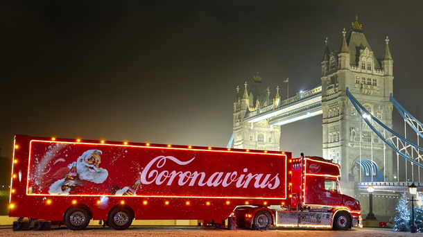 No Coca-Colas Christmas truck this year I wonder why