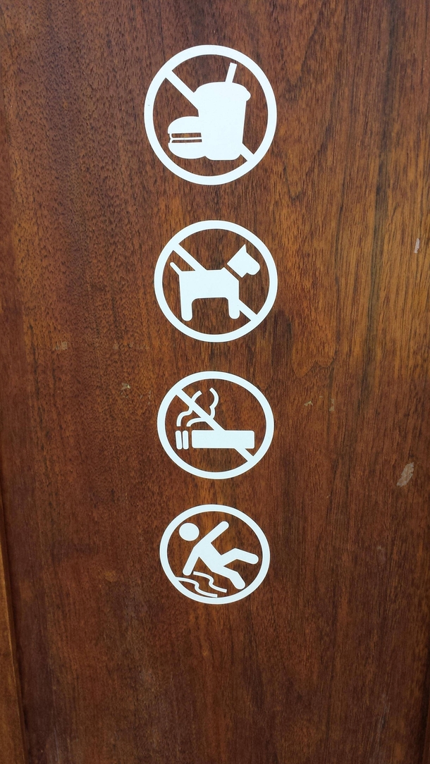 No food or Drink No pets No smoking Falling okay