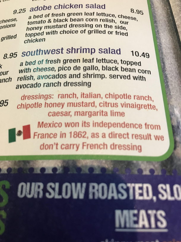 No French Dressing
