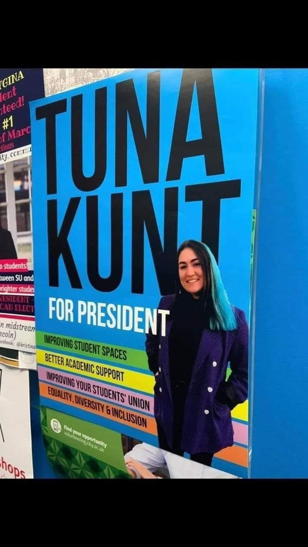 No its not a poor poster layout Thats her actual name