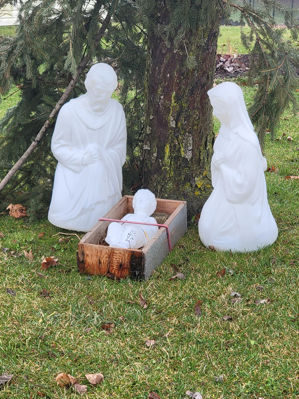 No little baby jesus youre not going anywhere