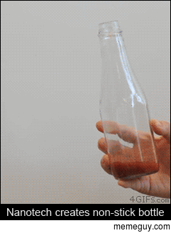 Non-stick ketchup bottle
