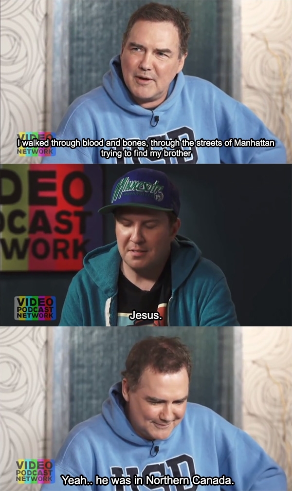 Norm speaking about his  experience