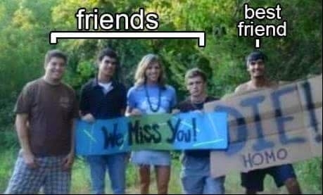 Normal friends vs best friends