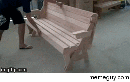 Normal looking bench transforms into normal looking table