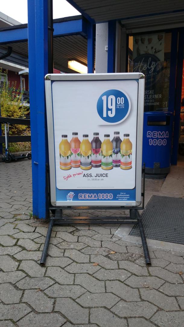 Norwegian grocery store sells this special kind of juice