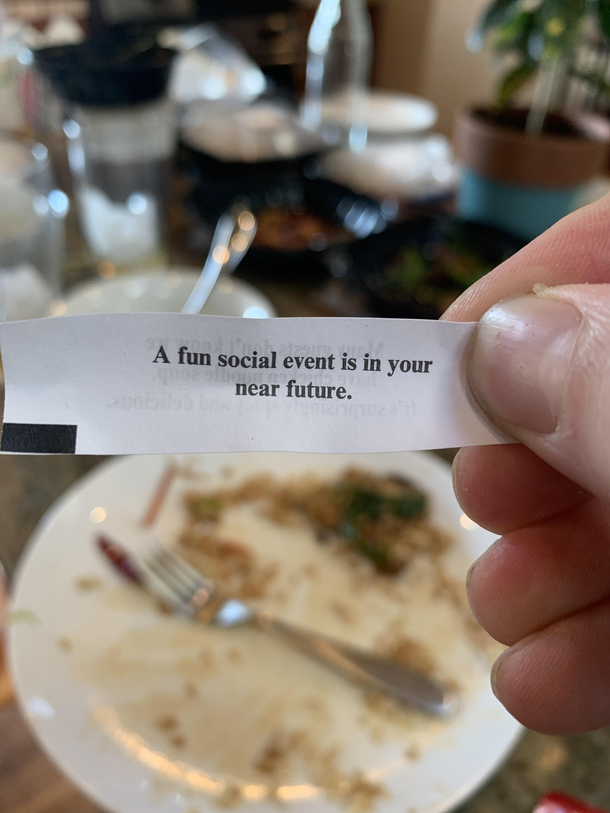 Not cool fortune cookie not cool