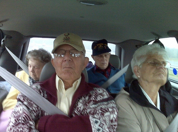 Not even  minutes in to the road trip