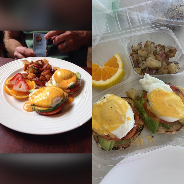 Not gonna lie I had very low expectations for delivery eggs benedict
