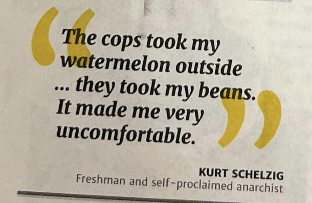 Not his beans oh no