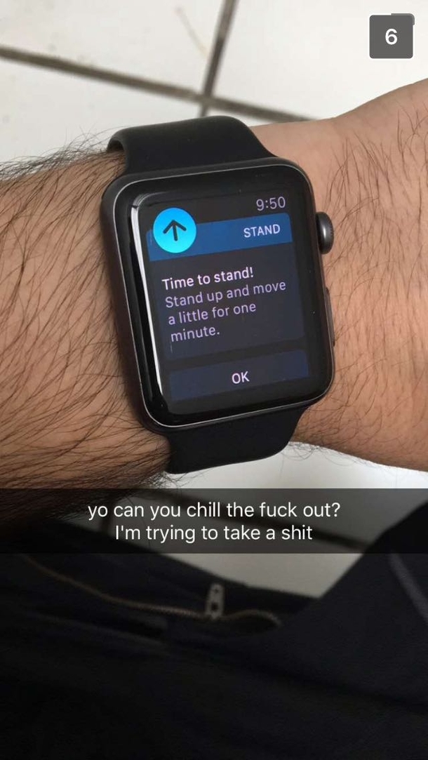 Not right now Apple Watch - Meme Guy