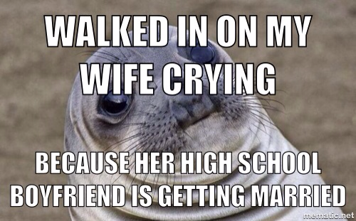 Not sure if I should comfort her or be worried