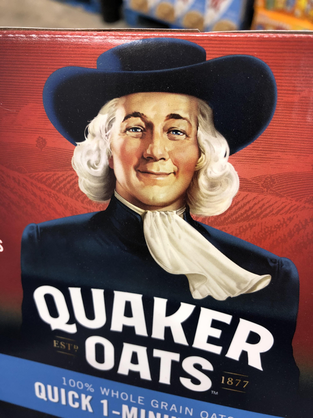Not sure if the Quaker Oats man got younger or if I just got older